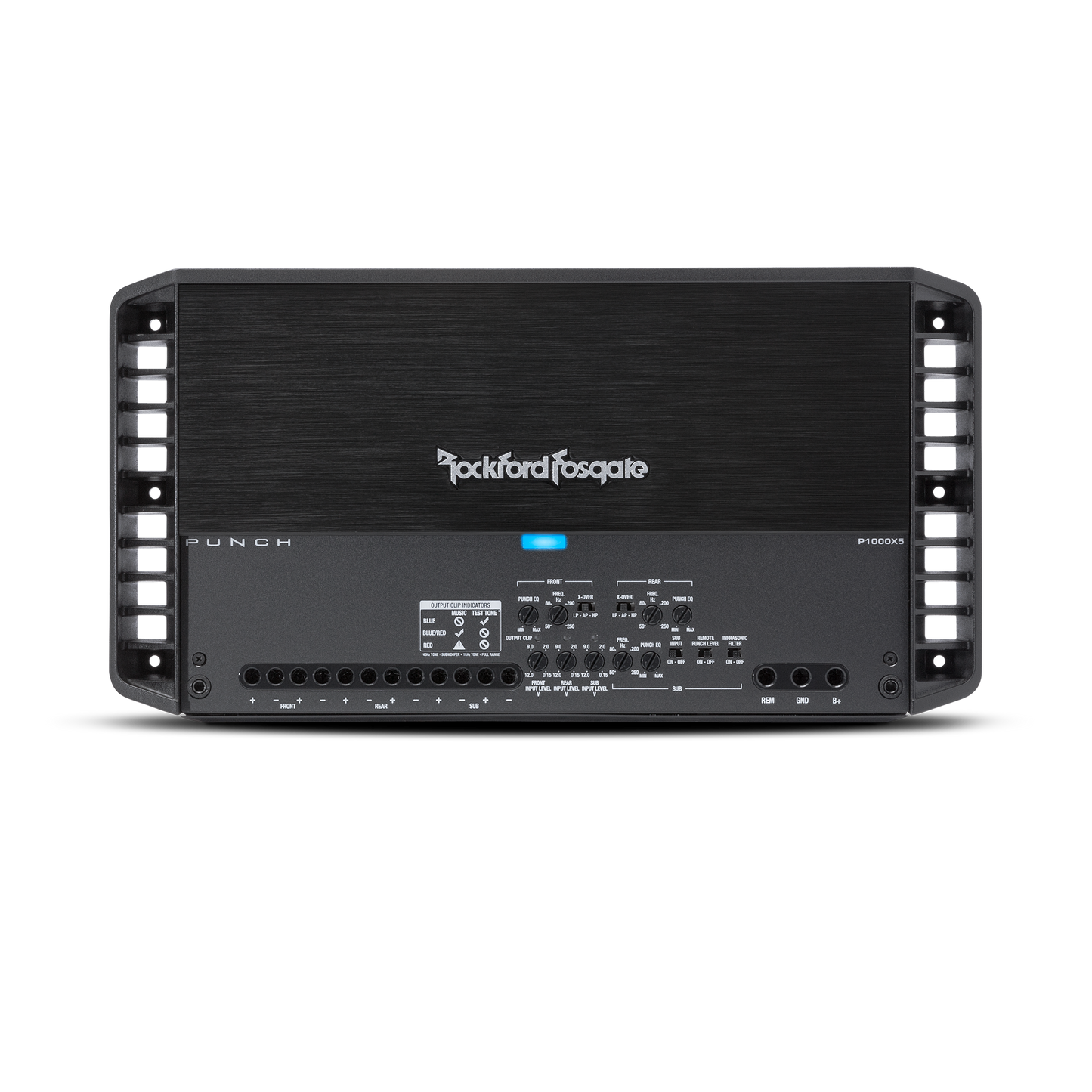 Amplificador punch de 5 canales CLASS-BD de 1000 vatios.