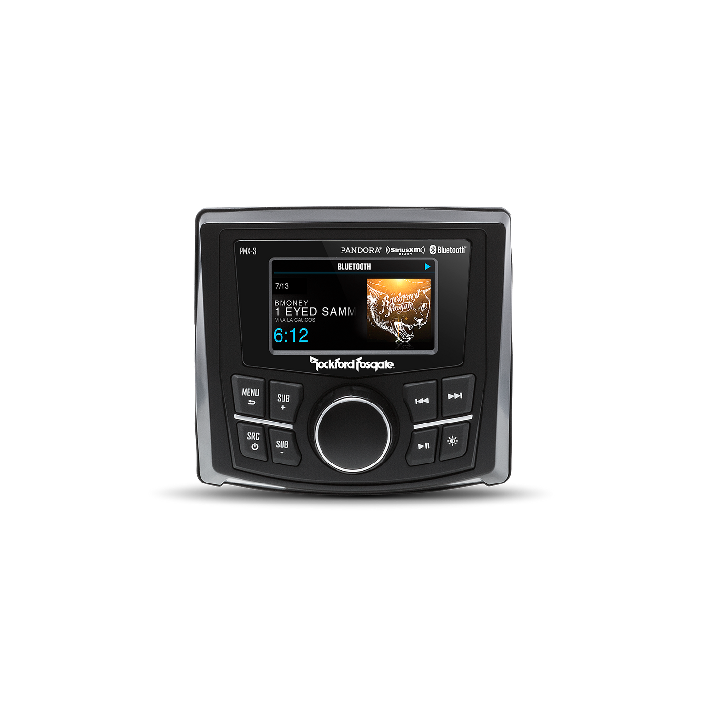 Autoestéreo Marino Rockford PMX-3 Para Barcos Y Motosports Pandora Bluetooth