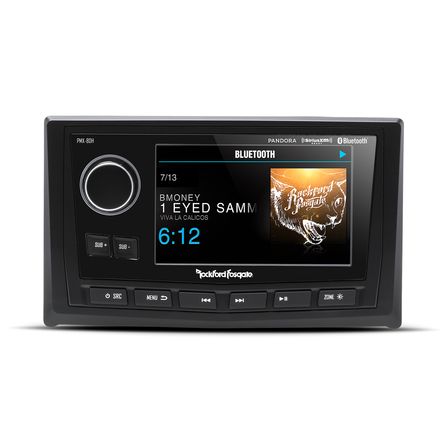 Pantalla estereo mutli-zona Marino 5" Rockford Fosgate PMX-8DH Android IPhone
