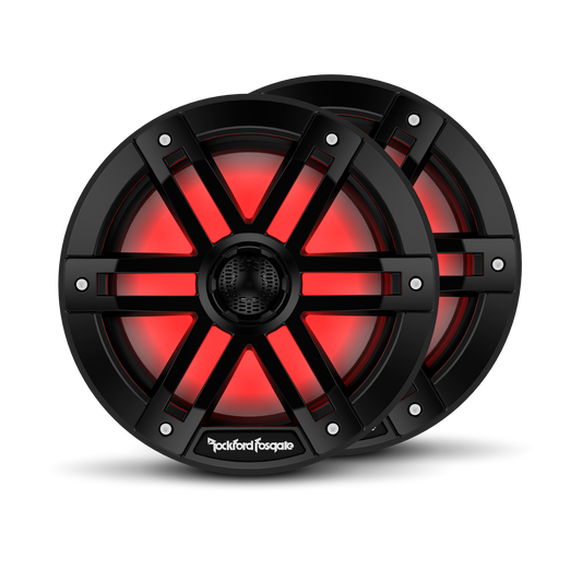Altavoces marinos de 2 vías, M1 de 8. negro.